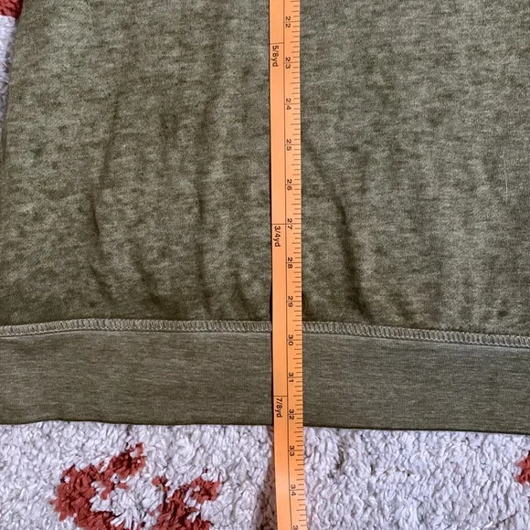 Abound- XL- Hooded Sweatshirt Vest W/ Kangaroo 🦘 Pocket- Acid Wash Olive Green - Picture 7 of 8